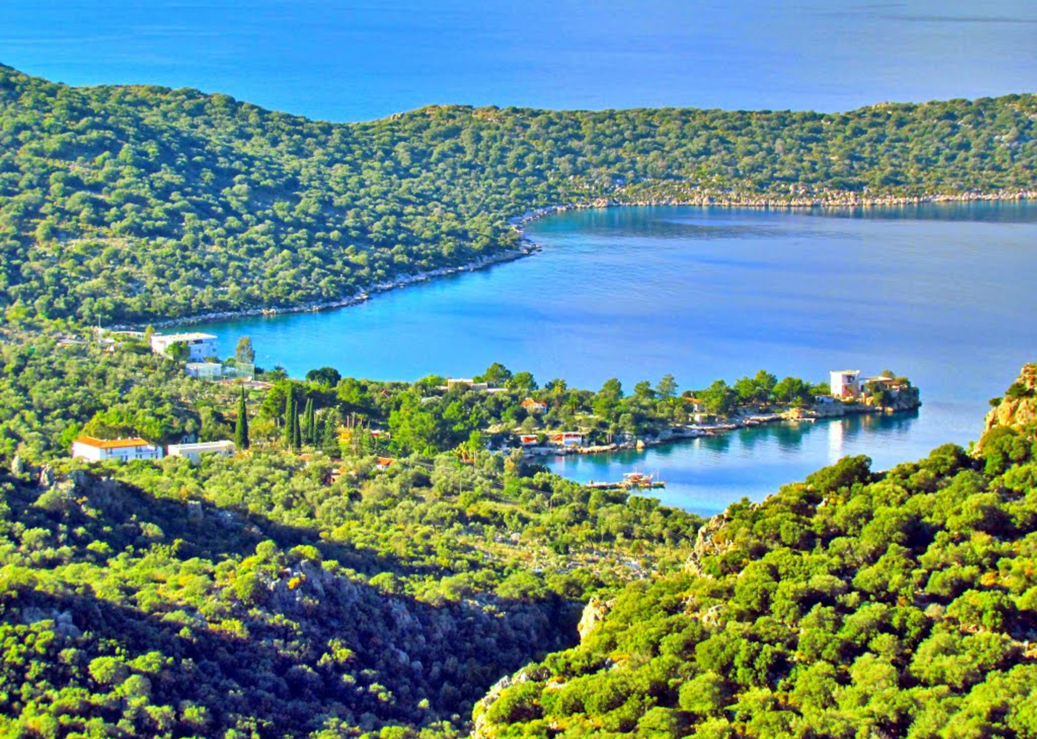 Sea view at Limanagzi and islands.